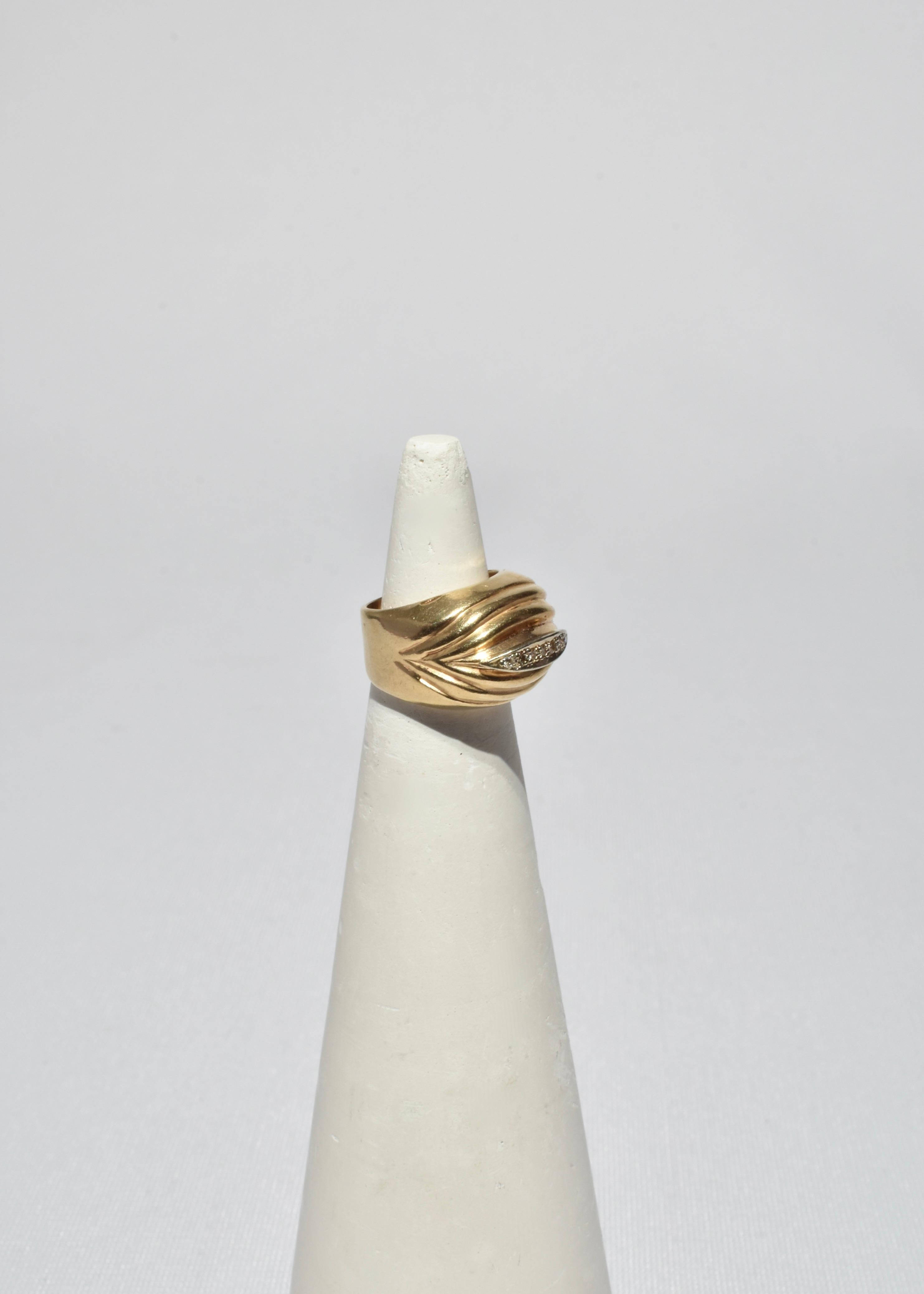 Women's or Men's Gold Diamond Pinky Ring