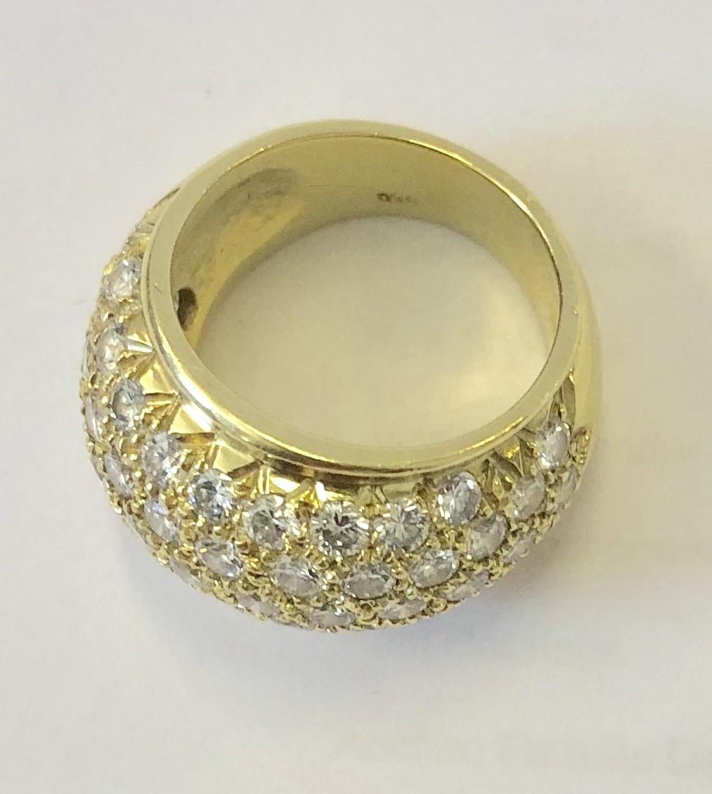 Women's or Men's Gold and Diamond Ring, 18 Karat