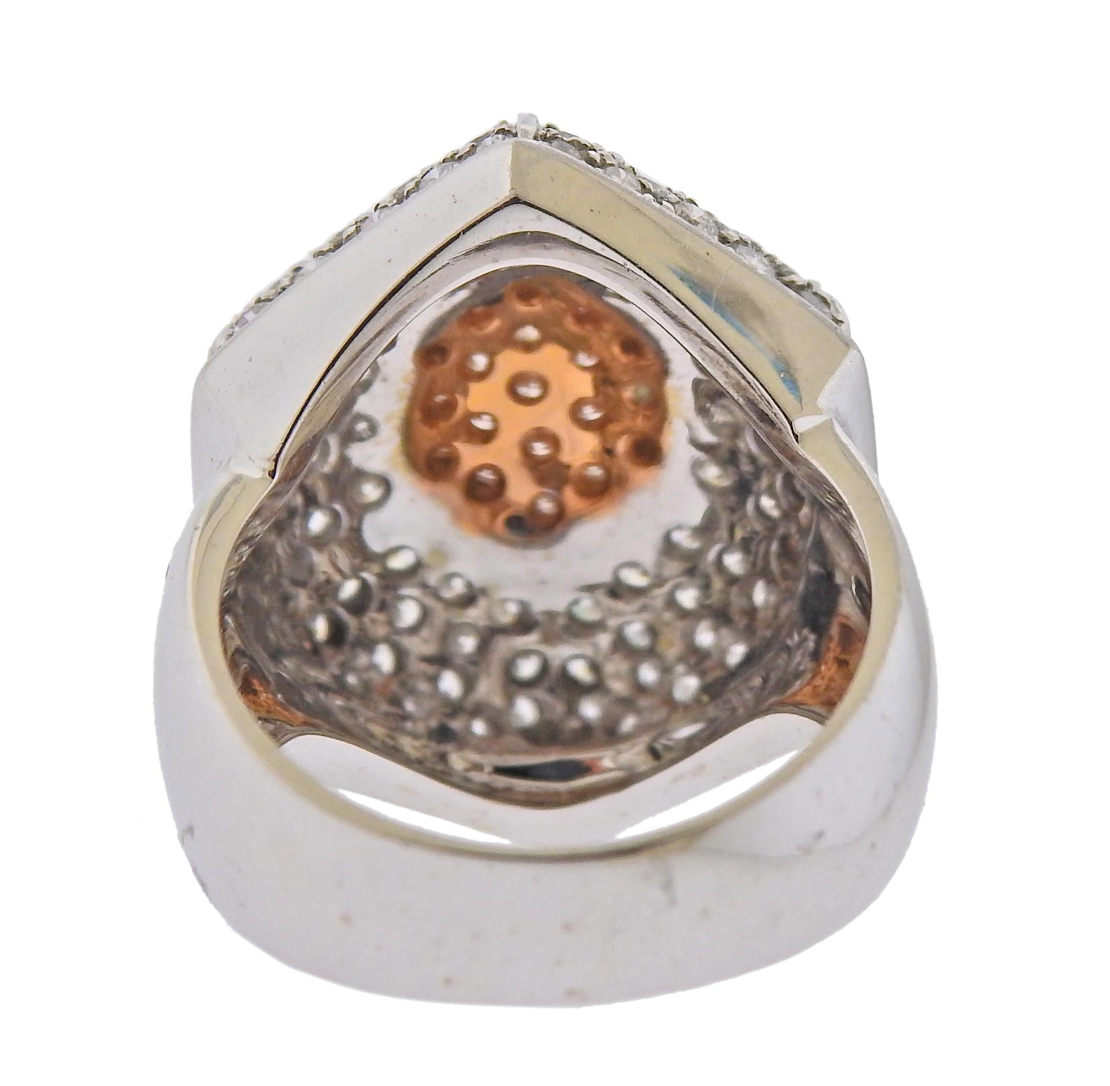 Round Cut Gold Diamond Ring For Sale