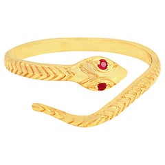 18 Karat Gelbgold Diamant-Schlangenring