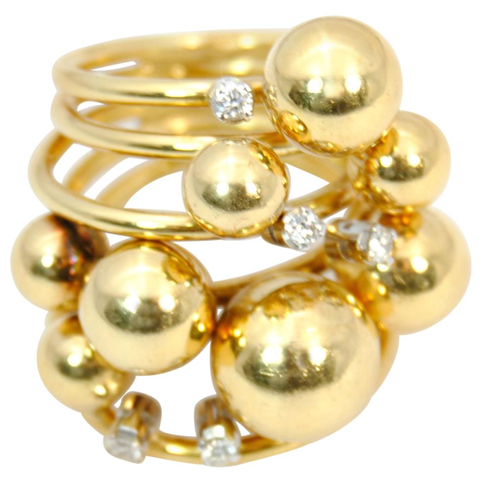 Gold Diamond Ring K di Kuore