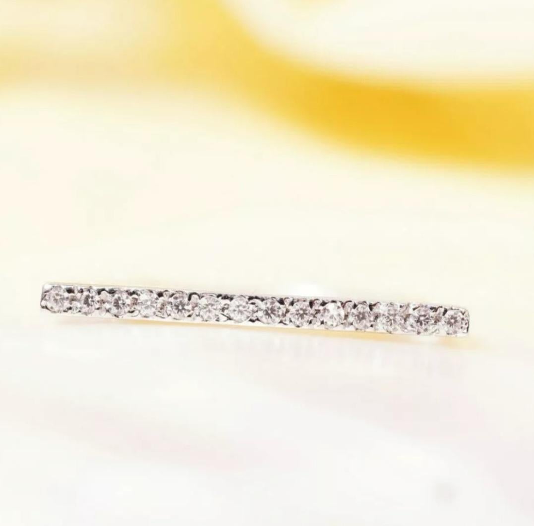 da uomo o donna Anello d'oro con diamante impilato 14K Band 14k Gold Wedding Stack Fine Solid Gold in vendita