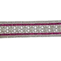 Gold Diamond Ruby Bracelet