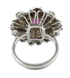 Gold Diamond Ruby Dome Ring