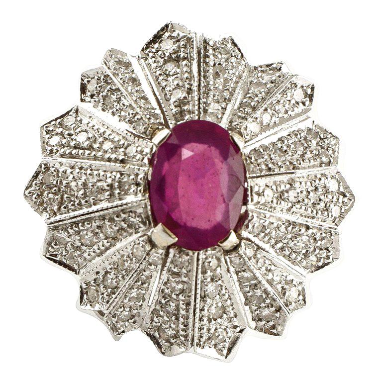 Gold-Diamant-Rubin-Dome-Ring