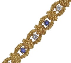 Gold Diamond Sapphire Bracelet