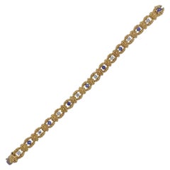 Gold Diamond Sapphire Bracelet