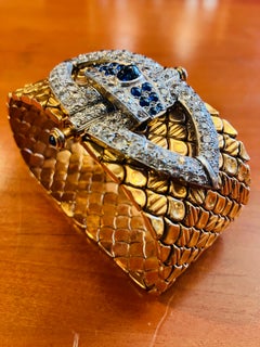 Gold  Diamond Sapphire Bracelet