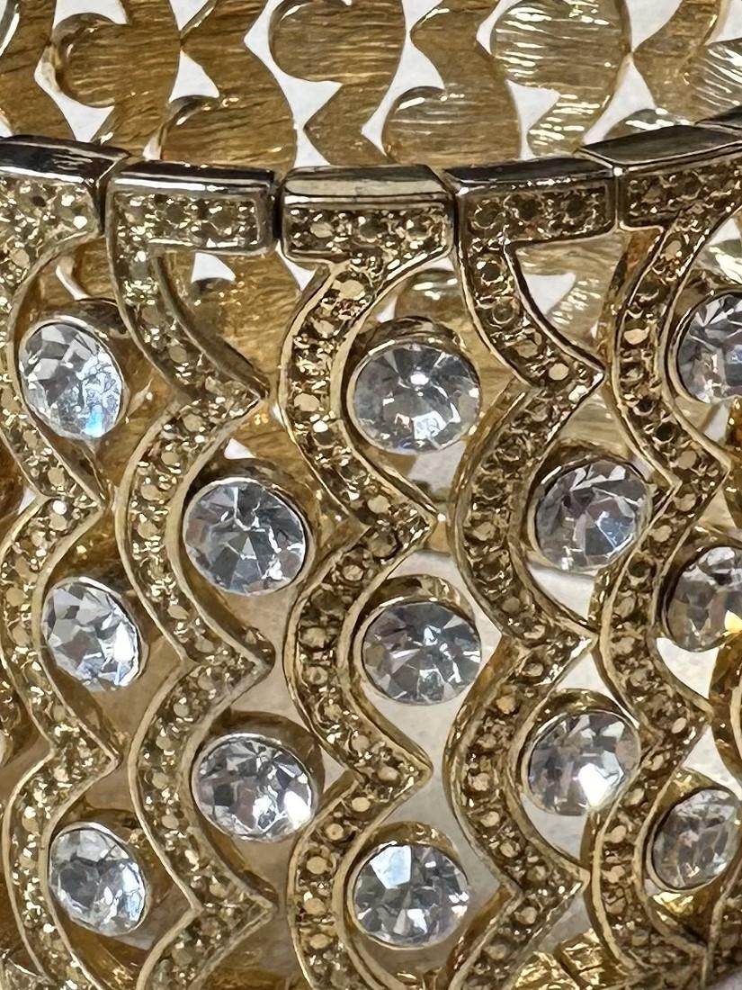 Vintage Gold & Diamant besetzte Stretch-Manschette (Regency)