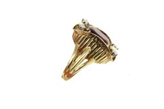 Gold Diamond Topaz Ring