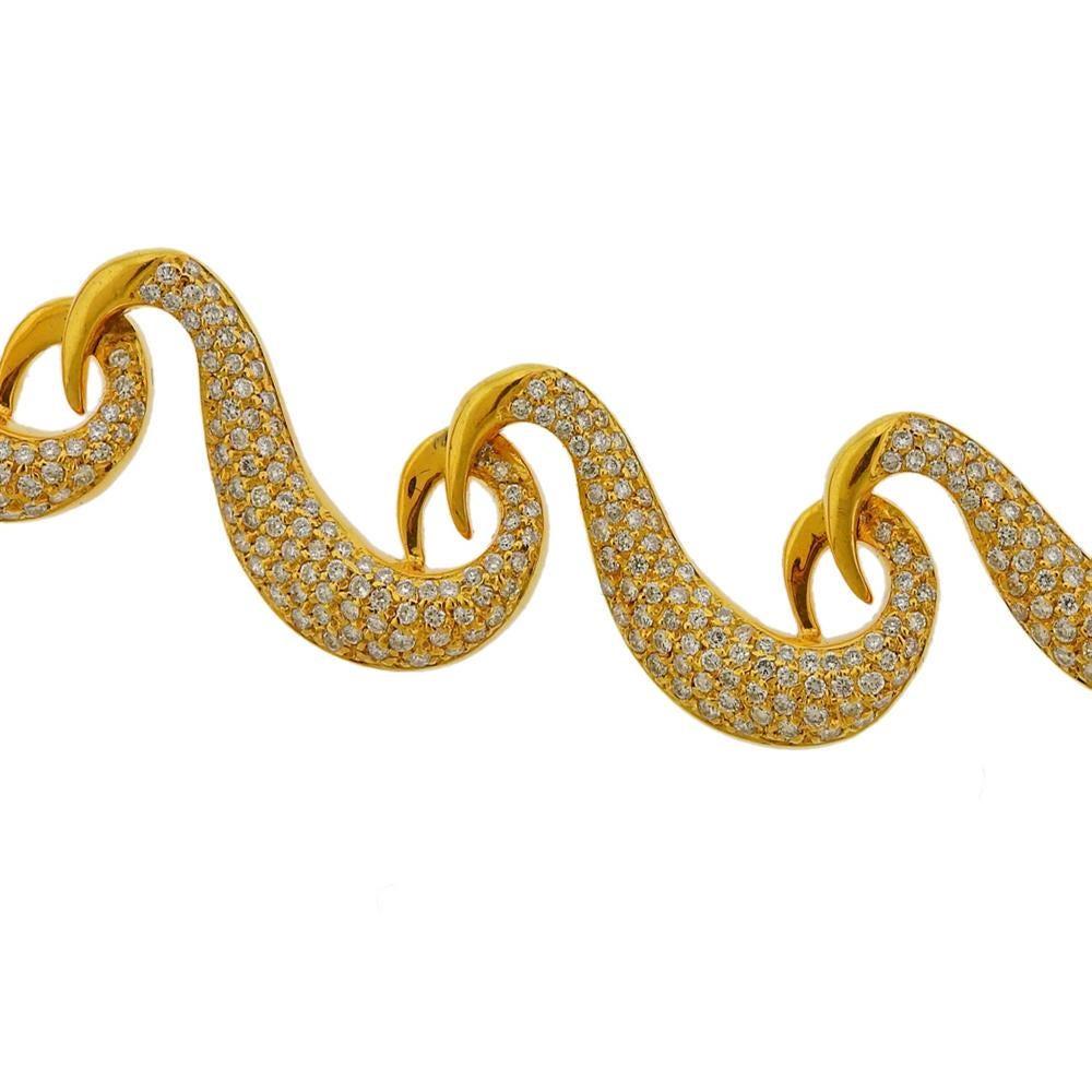 Halskette aus 18 Karat Gold mit Diamanten von ca. 5 Karat.  Maße - 16