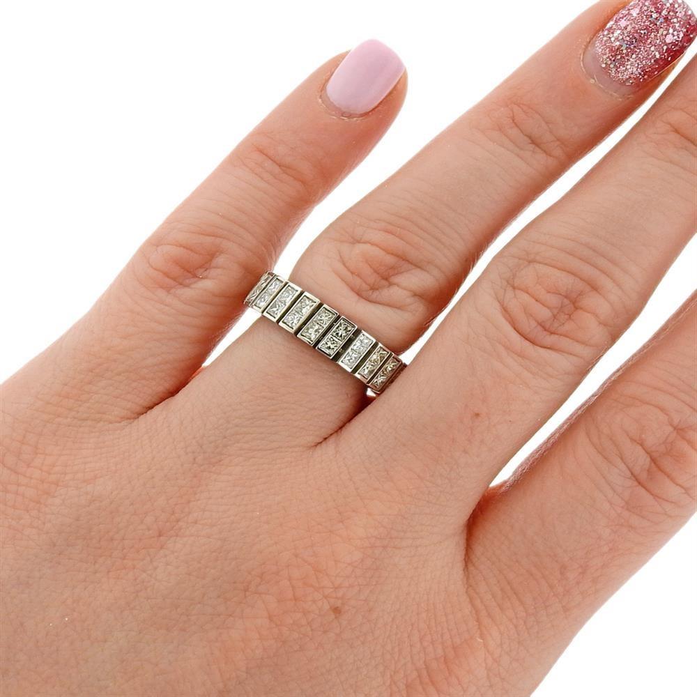 Women's Gold Diamond Wedding Eternity Band Ring For Sale