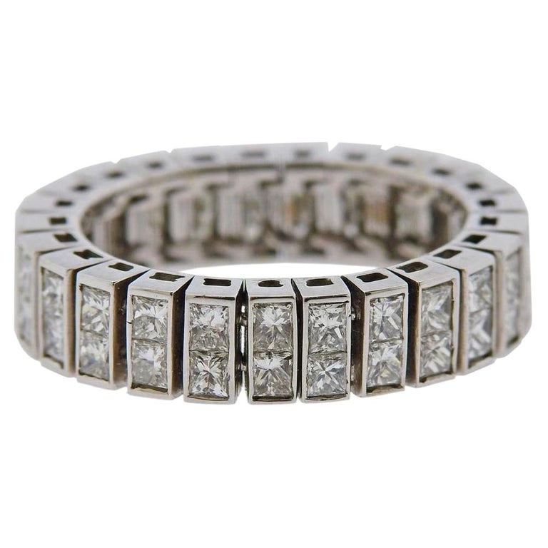 Gold Diamond Wedding Eternity Band Ring For Sale at 1stDibs
