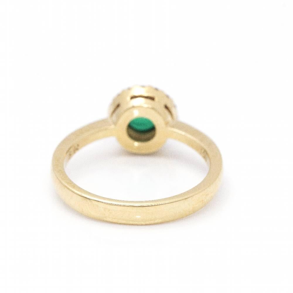 Gold, Diamonds and Emerald Ring In New Condition For Sale In BARCELONA, ES