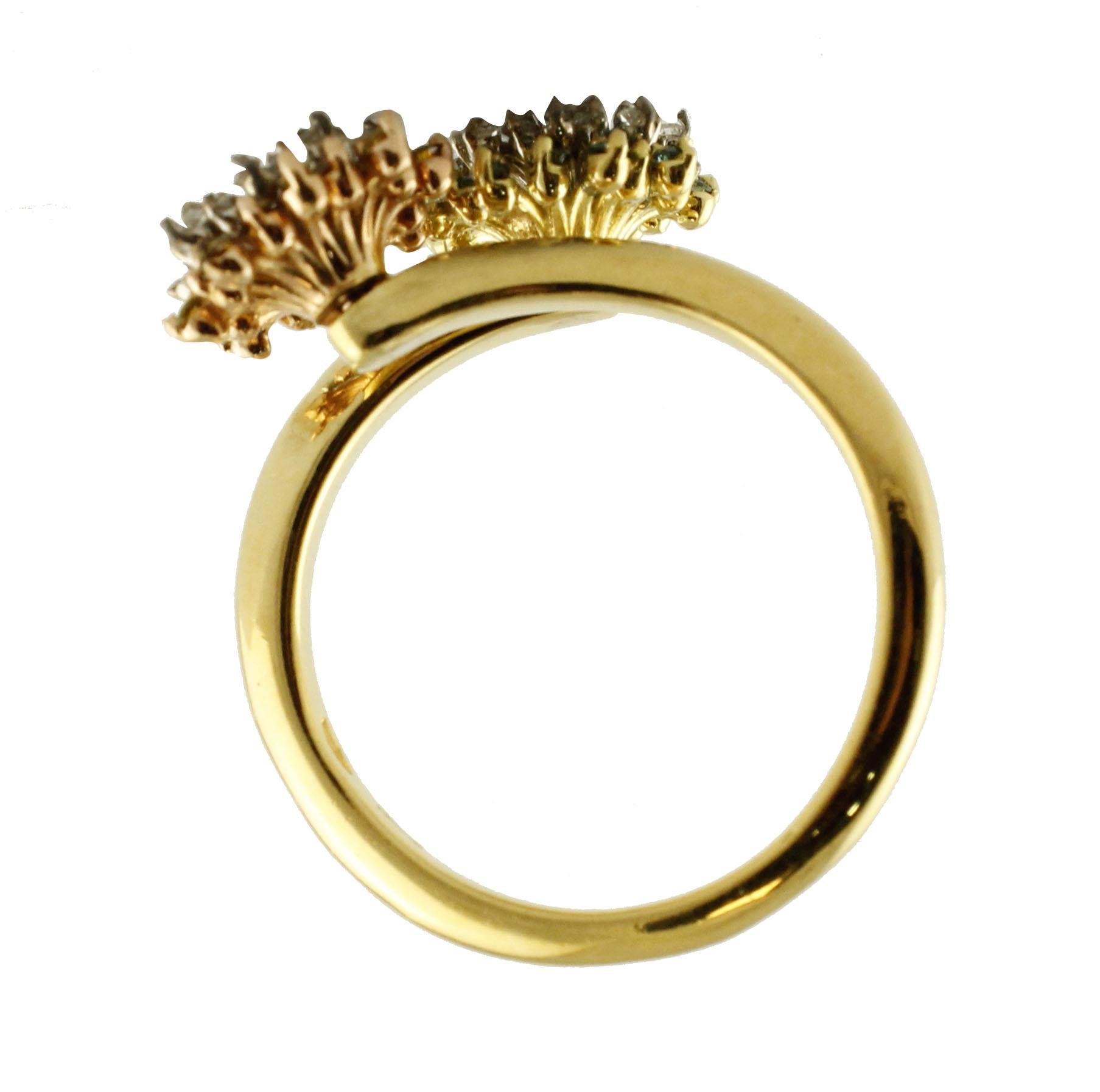 Anello con diamanti in oro 18 kt In condizioni buone in vendita a Marcianise, Marcianise (CE)