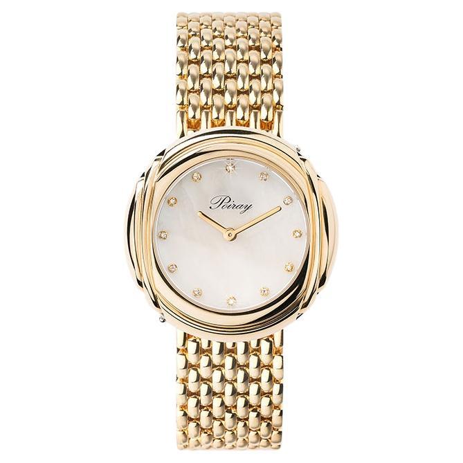 Gold, Diamonds & Steel Watch, Yellow Gold Strap, Rive Droite Collection For Sale