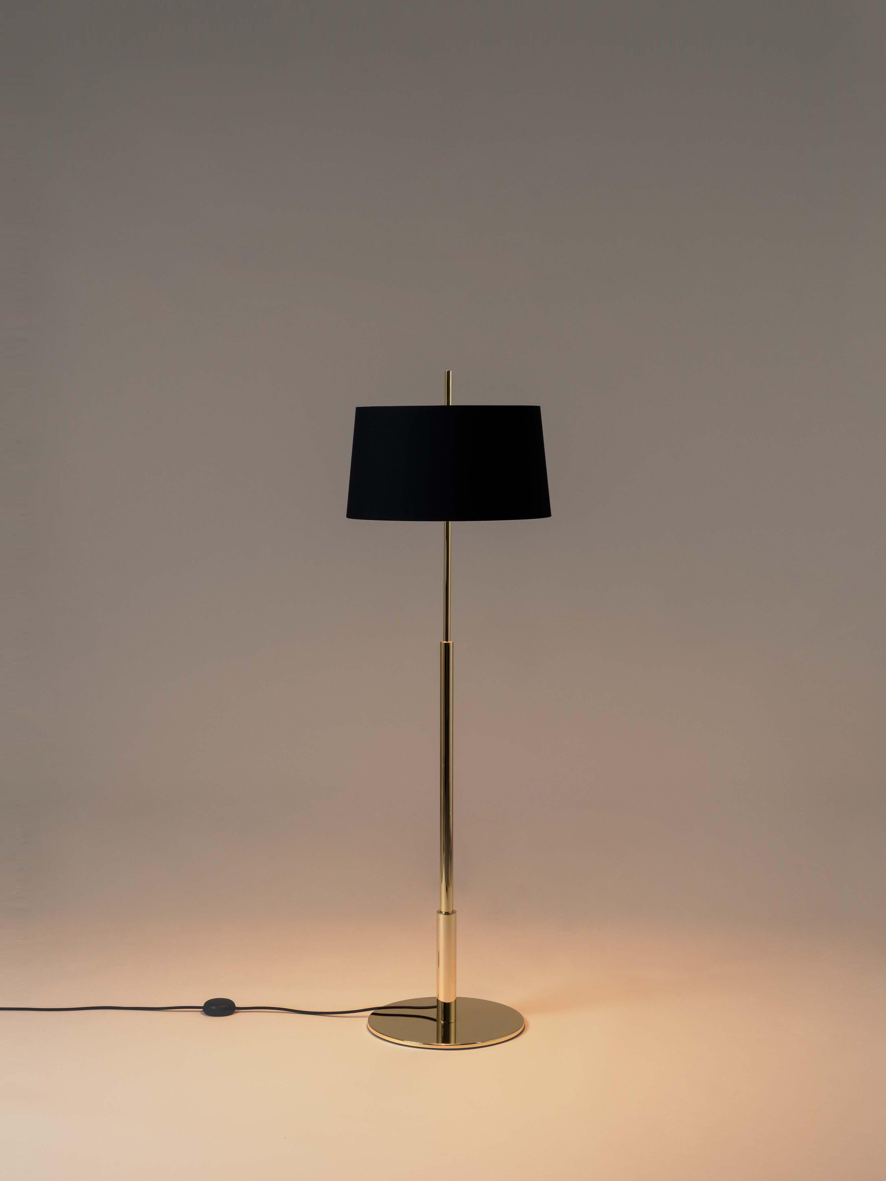Modern Gold Diana Floor Lamp by Federico Correa, Alfonso Milá, Miguel Milá For Sale