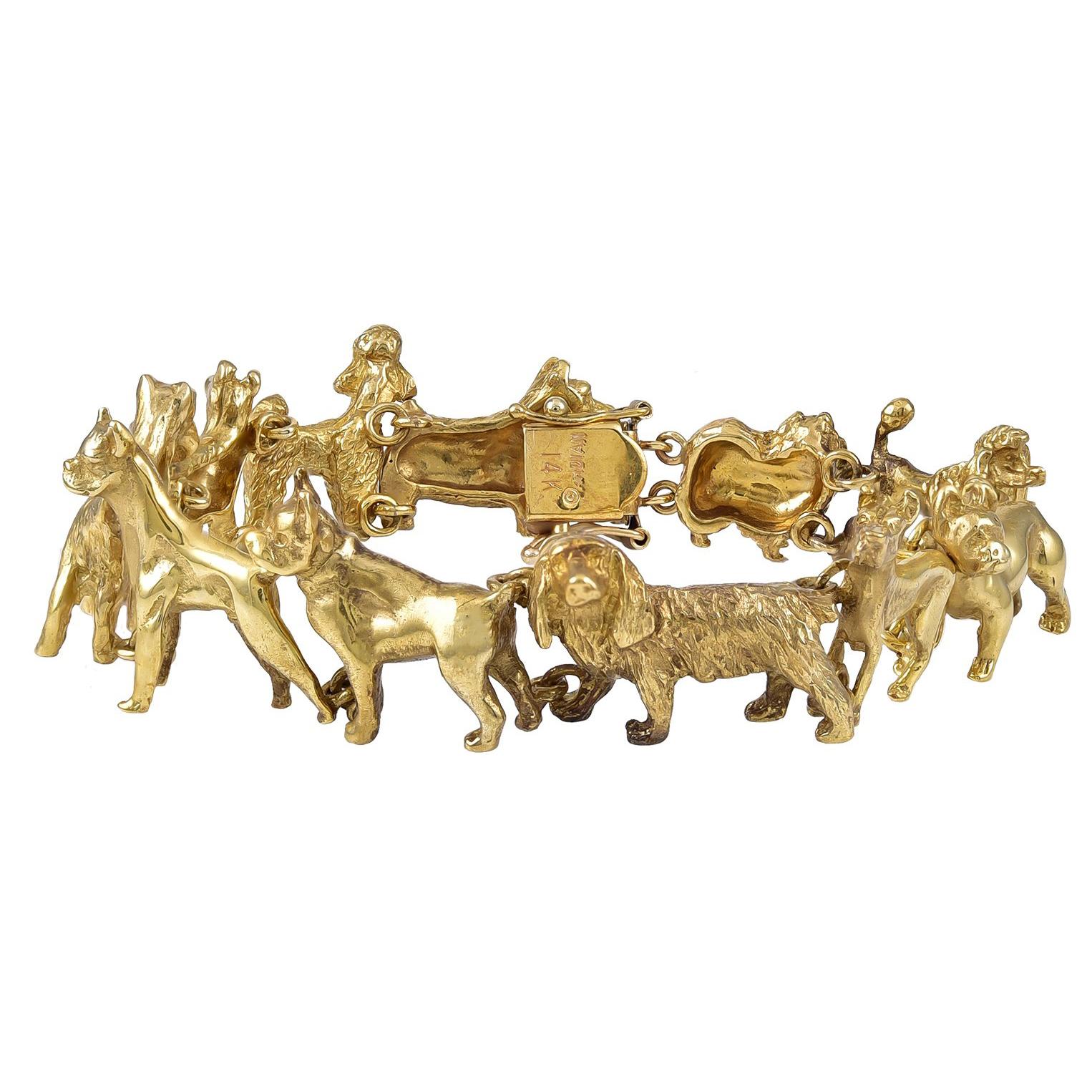 Gold Dog Bracelet at 1stDibs dog bracelets