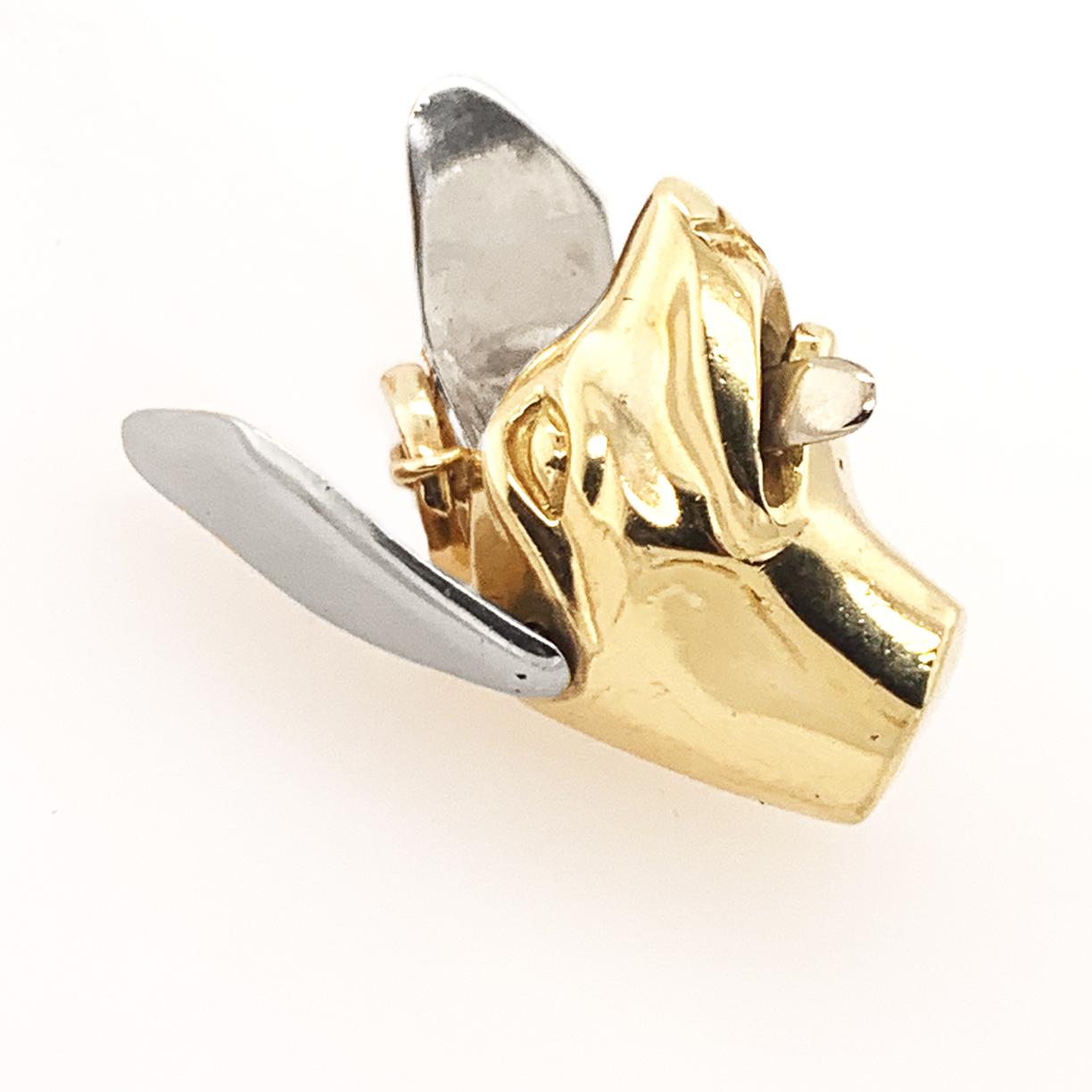 da uomo o donna Charm in oro per cani con orecchie e lingua mobili in vendita