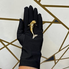 Gold Dolphin Brooch