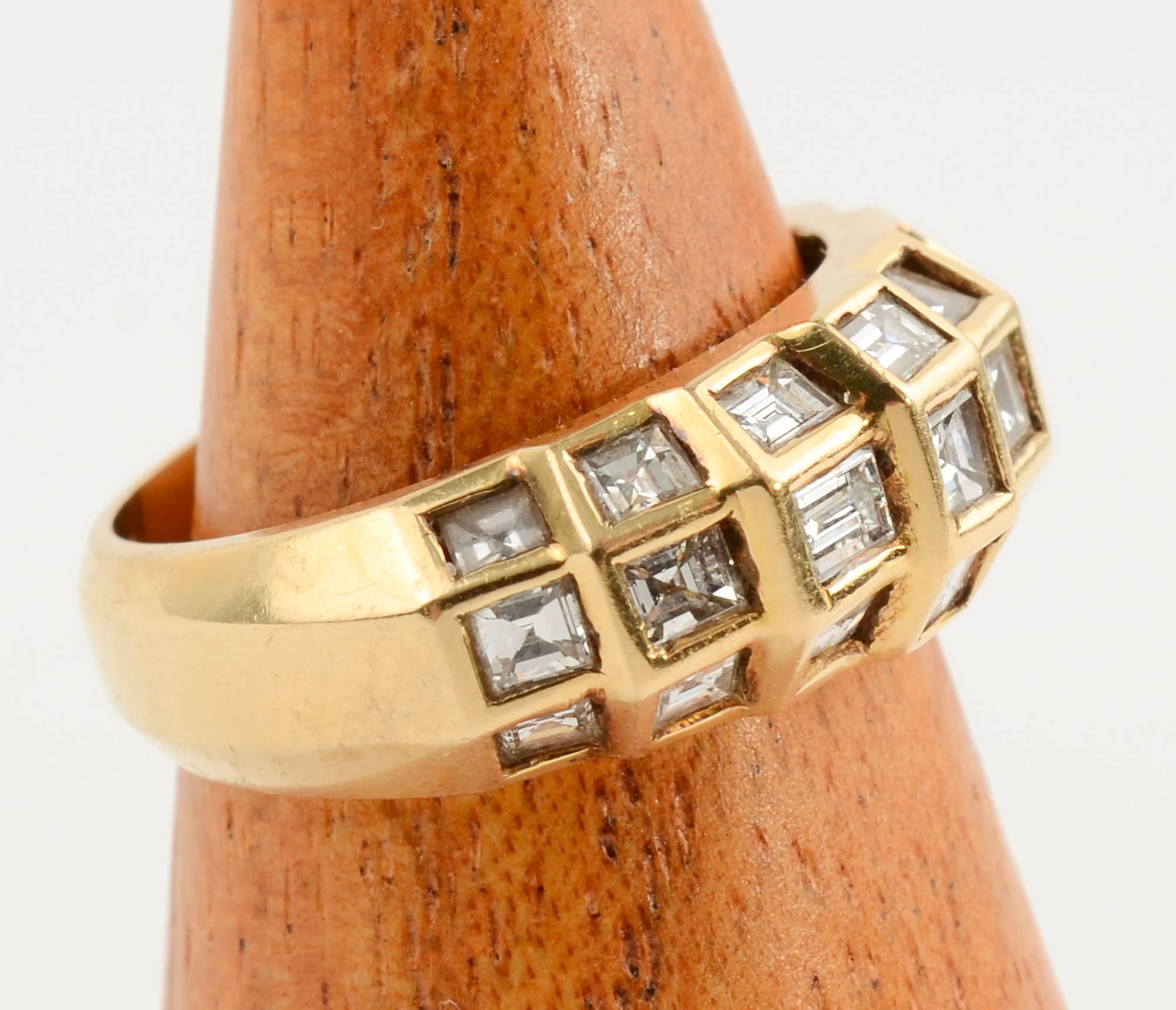 gold dome ring with diamonds