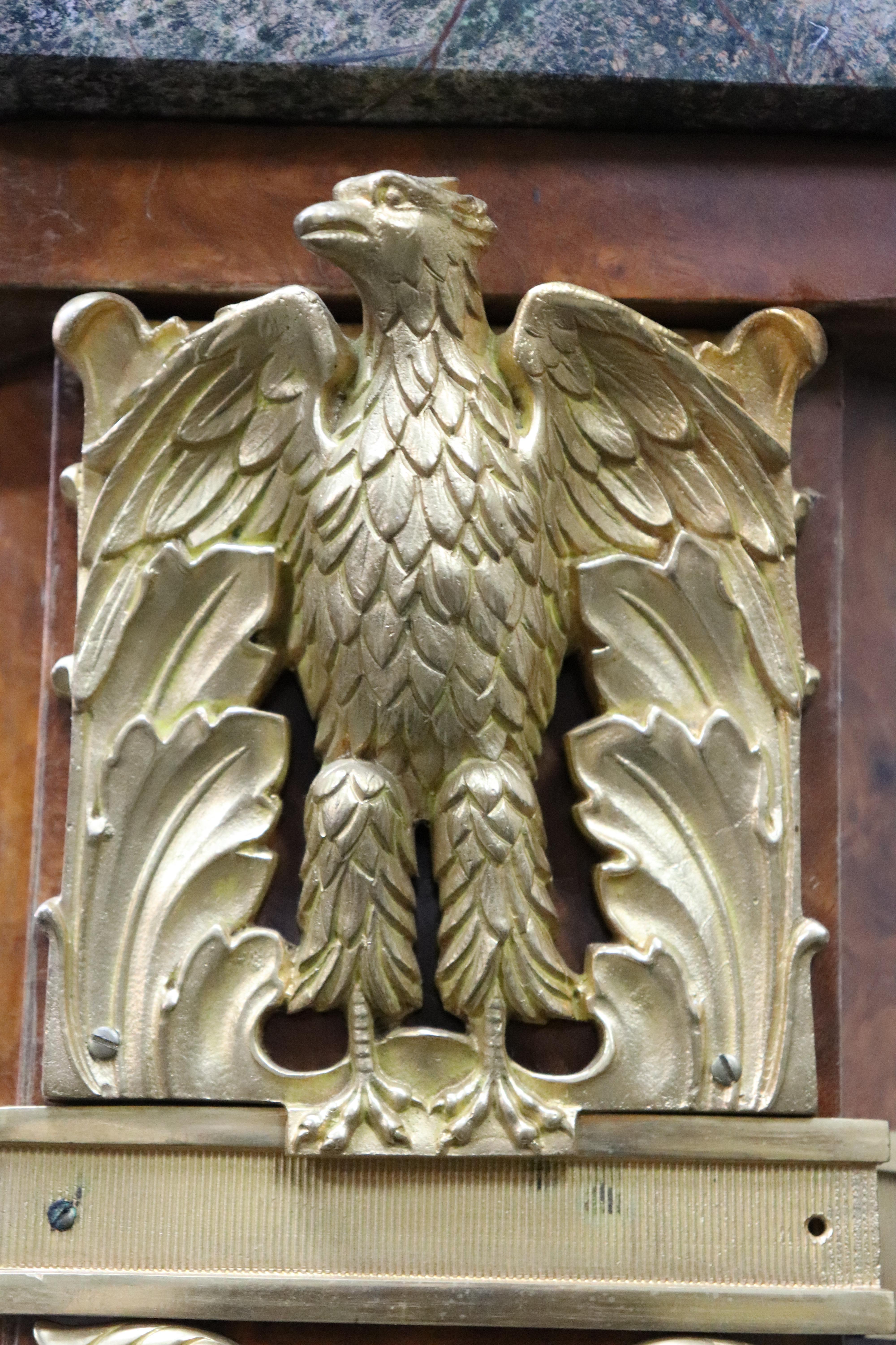Buffet Francés con Espejo y Tapa de Mármol Verde Maison Forest en Bronce Dorado en venta 12