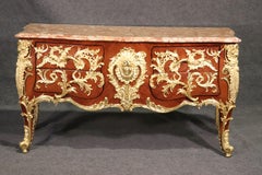 Gold Doré Finished Bronze Mounted Francoise Linke Style Marble Top Commode