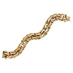 Vintage Gold Double Curb Link Bracelet