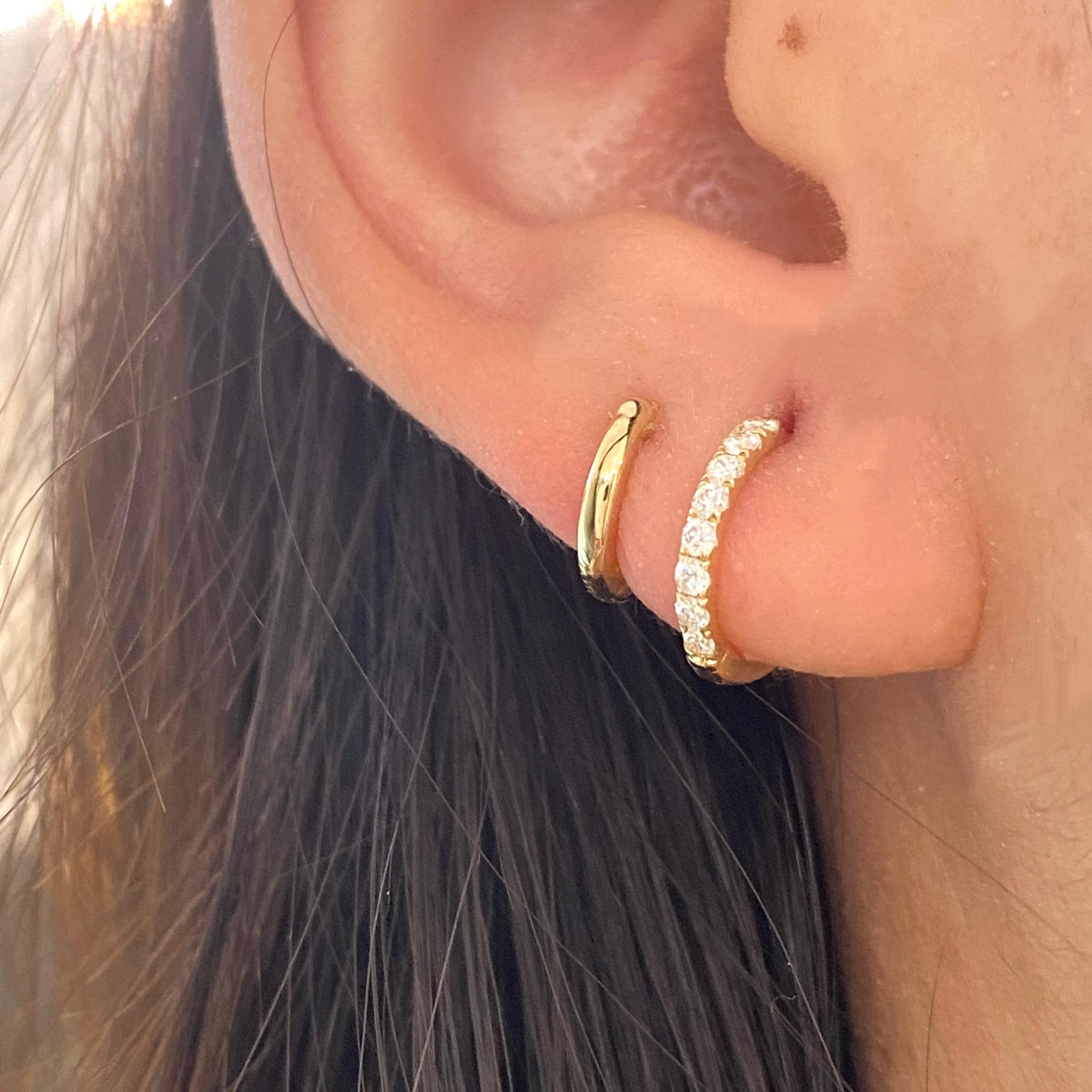 one earring that looks like two