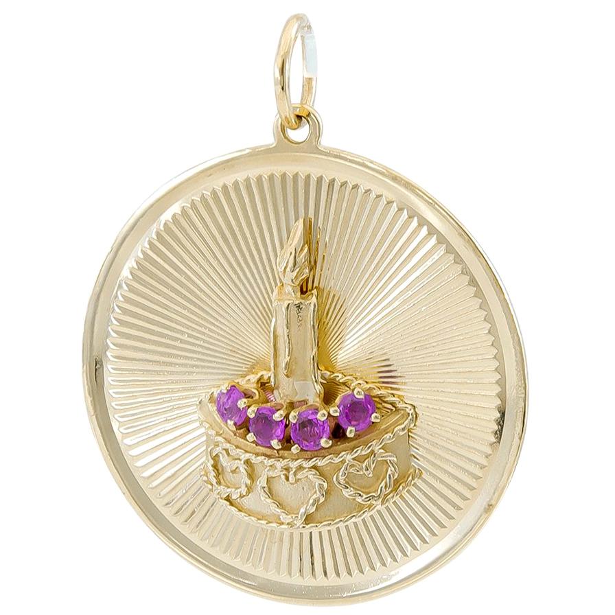 Gold Double-Sided Birthday Charm