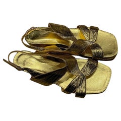 Gold Dries Van Noten Sandal Size EU 39.5