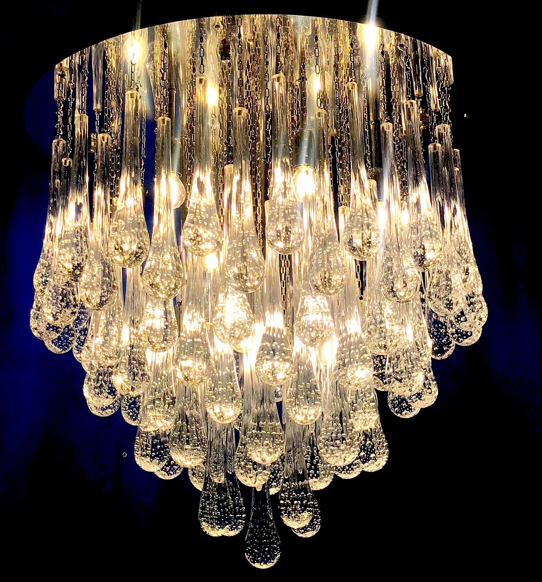 Lampadario in vetro di Murano con goccia d'oro o a incasso In condizioni Nuovo in vendita a Rome, IT