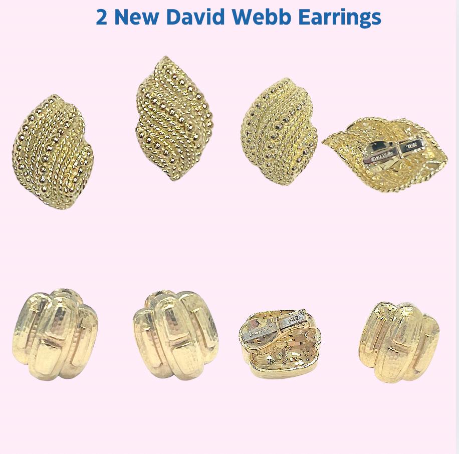 Women's Gold Ear Clips by David Webb For Sale