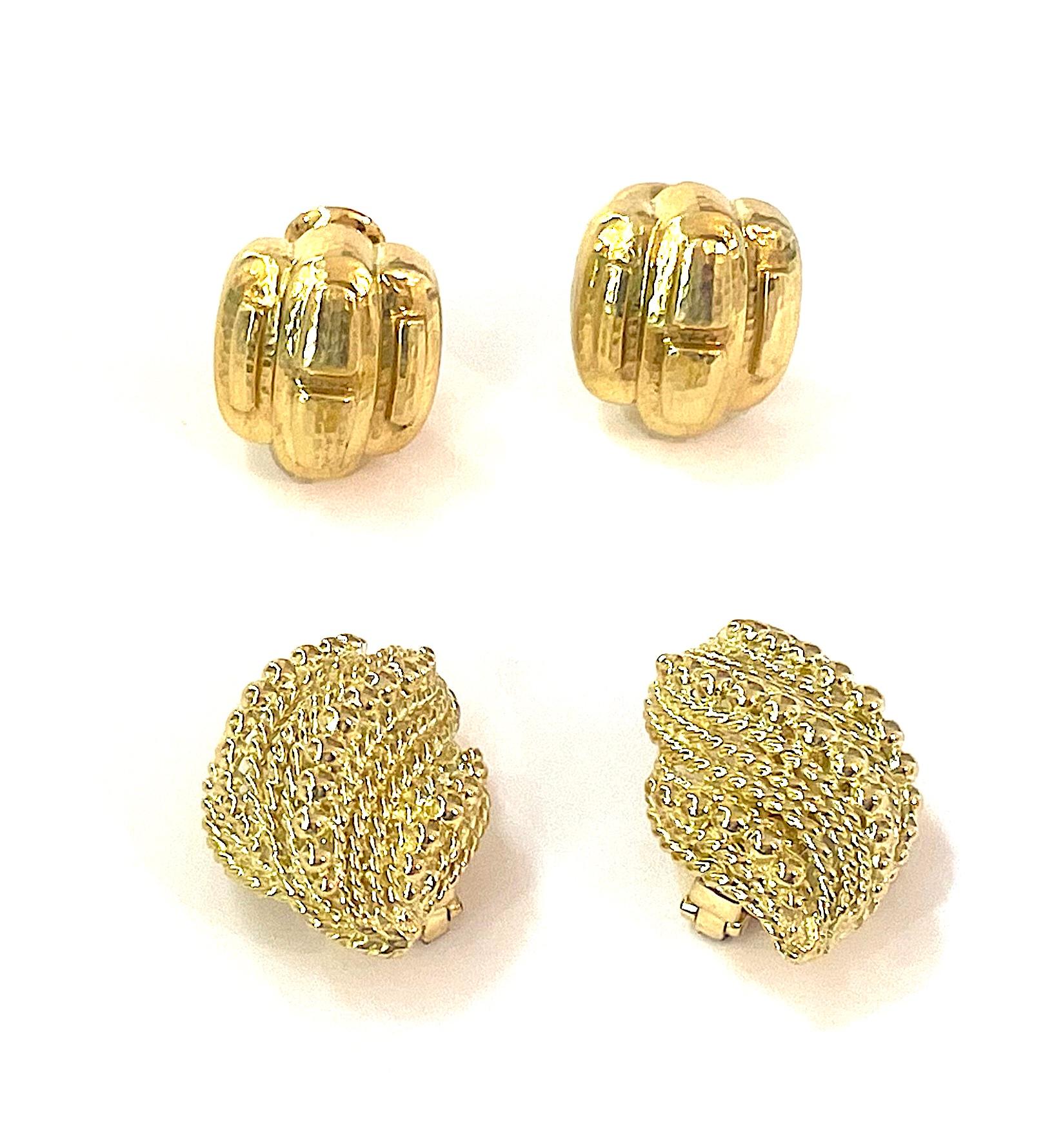 Gold Ear Clips by David Webb For Sale 1