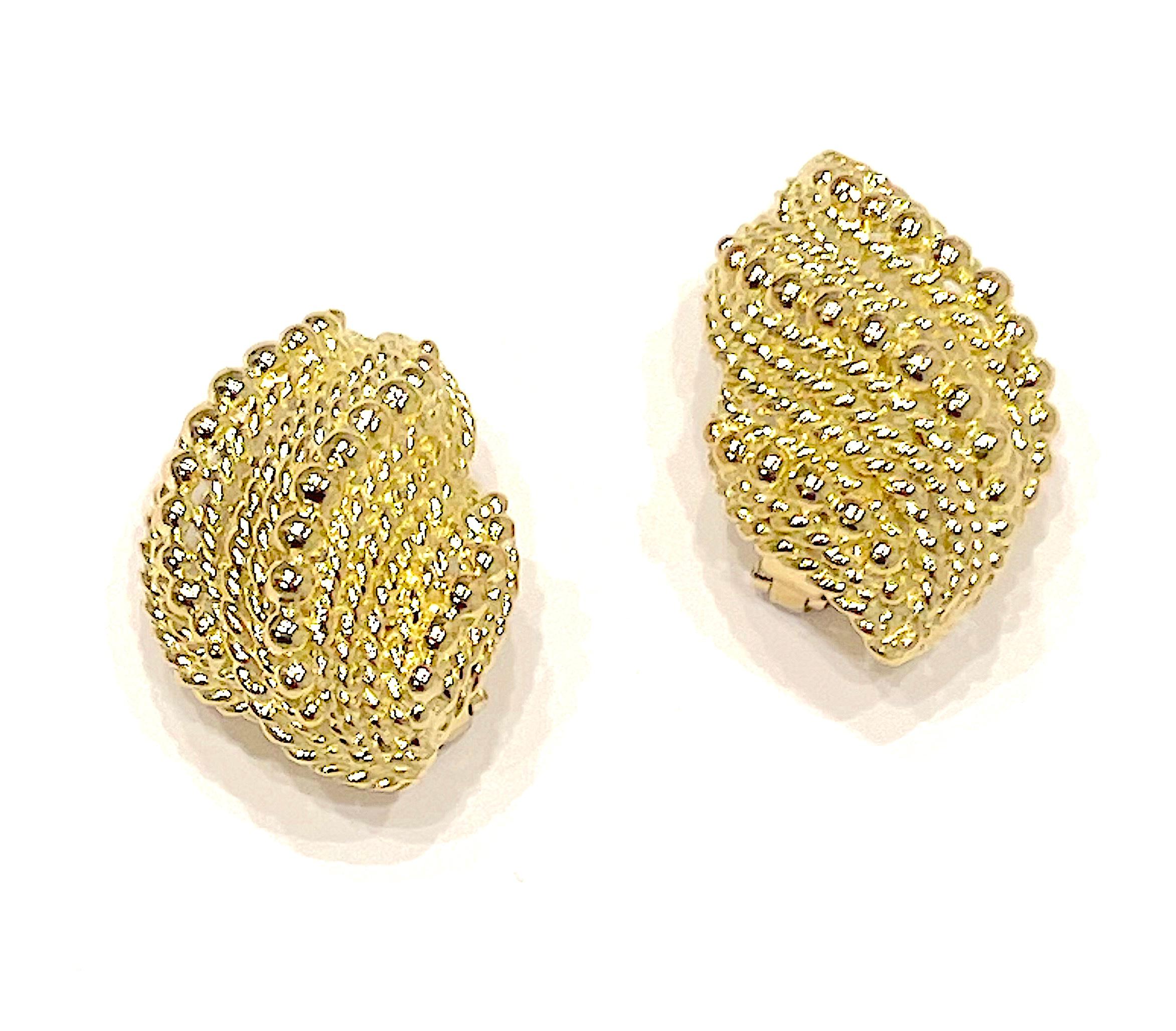 Gold Ear Clips by David Webb For Sale 2