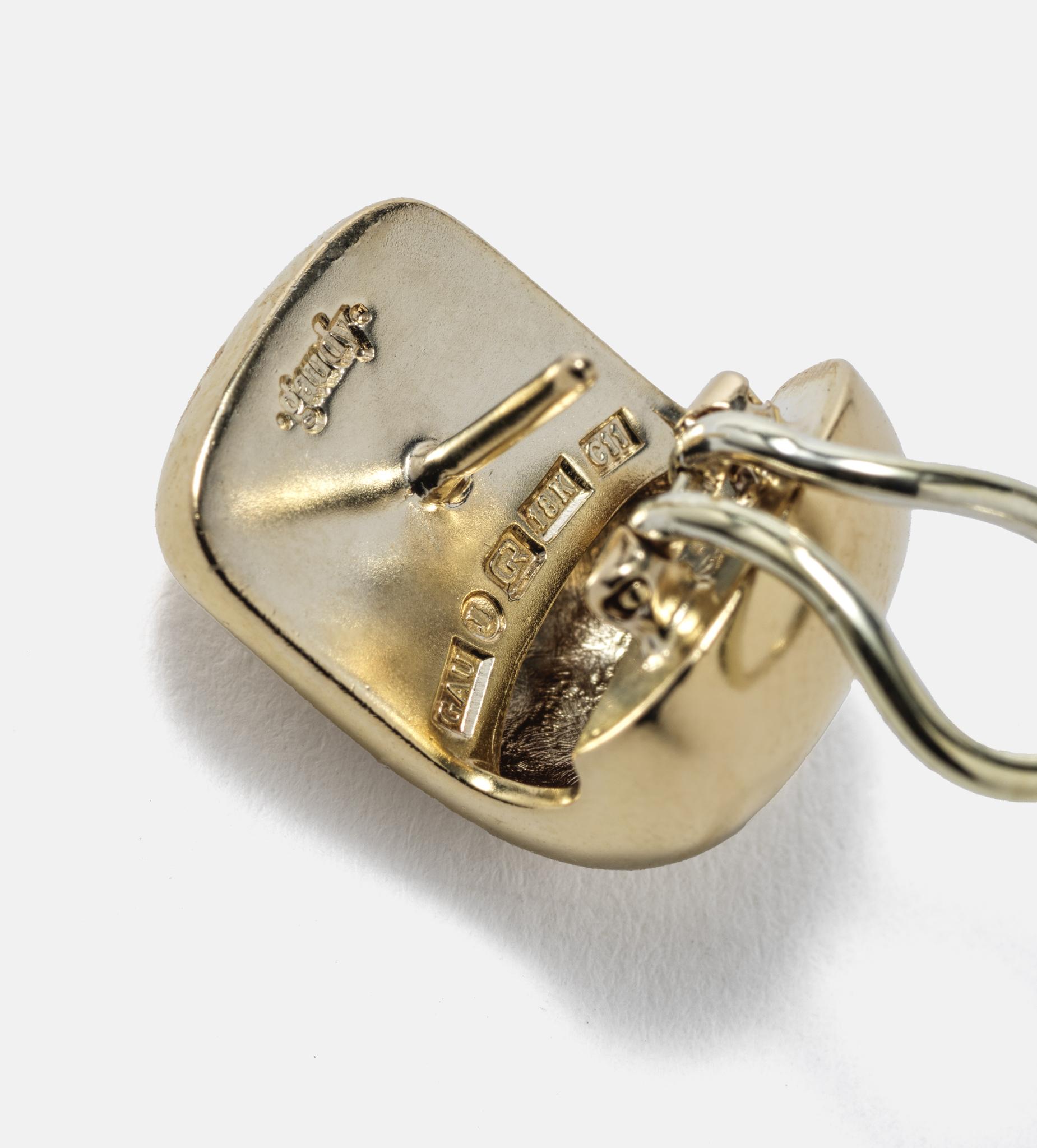 Goldohrringe aus Gold, 2001 von dem schwedischen Juwelier Gaudy im Angebot 8