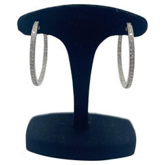 Boucles d'oreilles en or avec 2 ct de diamants
