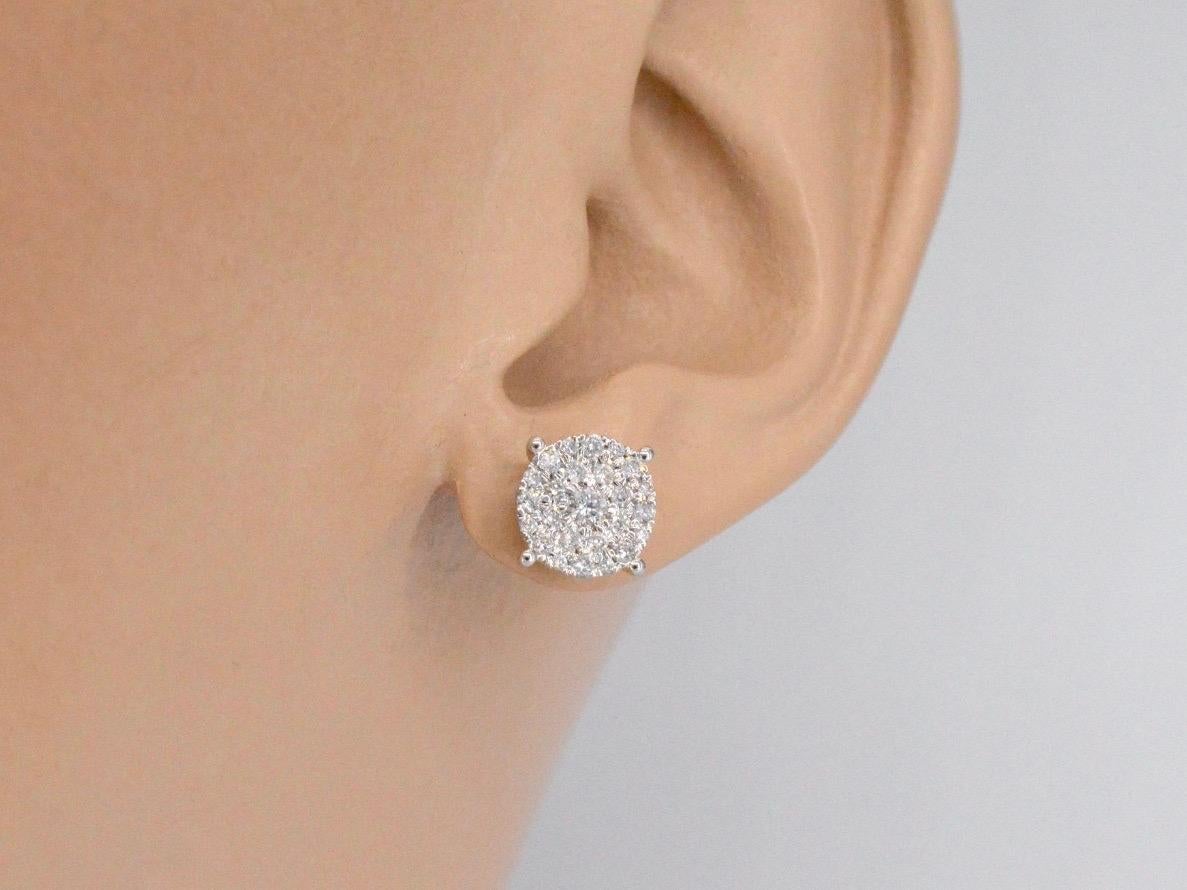 14K white gold earrings with real diamonds are a beautiful and affordable option for those looking to add some sparkle to their jewelry collection. The earrings are made from high-quality 14K white gold, a durable and lustrous metal that complements