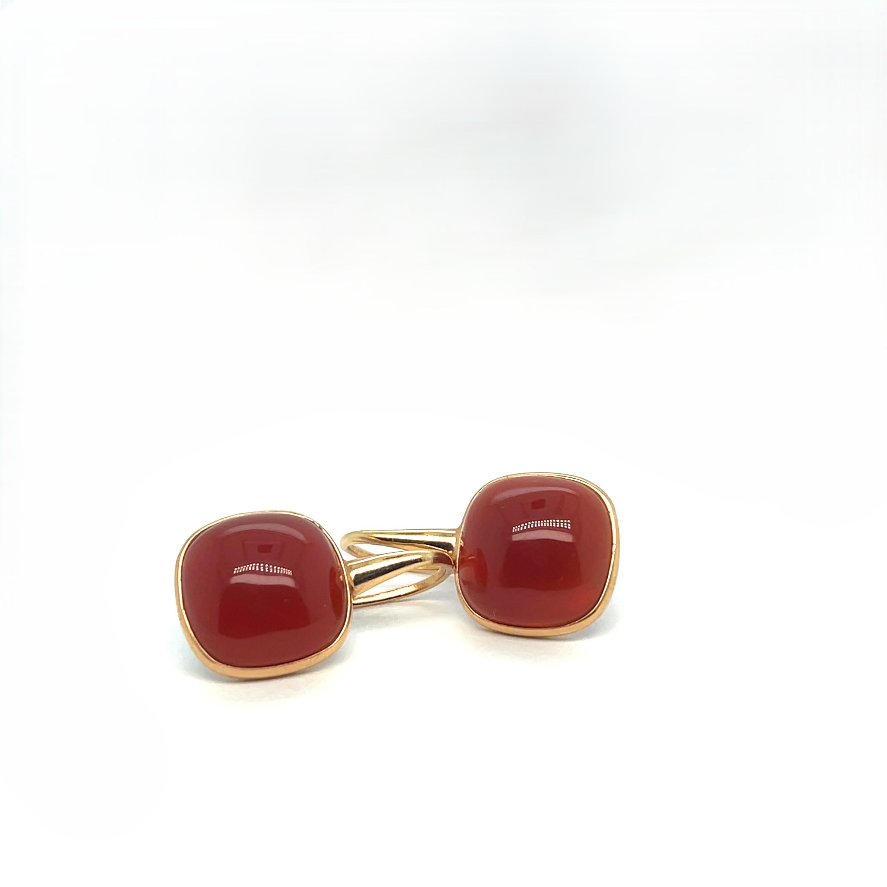 Pendientes de Oro con Ágata Roja y Nácar en Nuevo estado para la venta en Vannes, FR