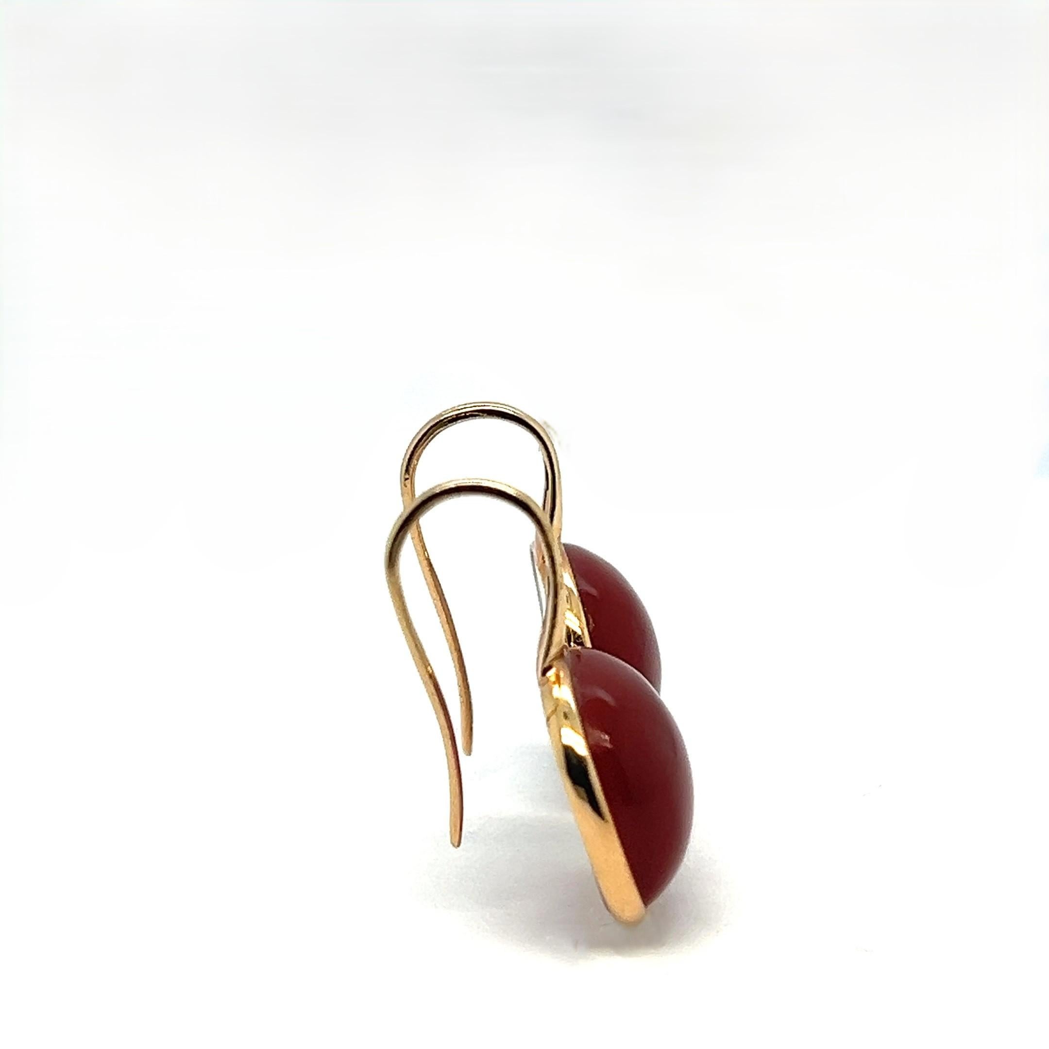 De las mujeres Pendientes de Oro con Ágata Roja y Nácar en venta