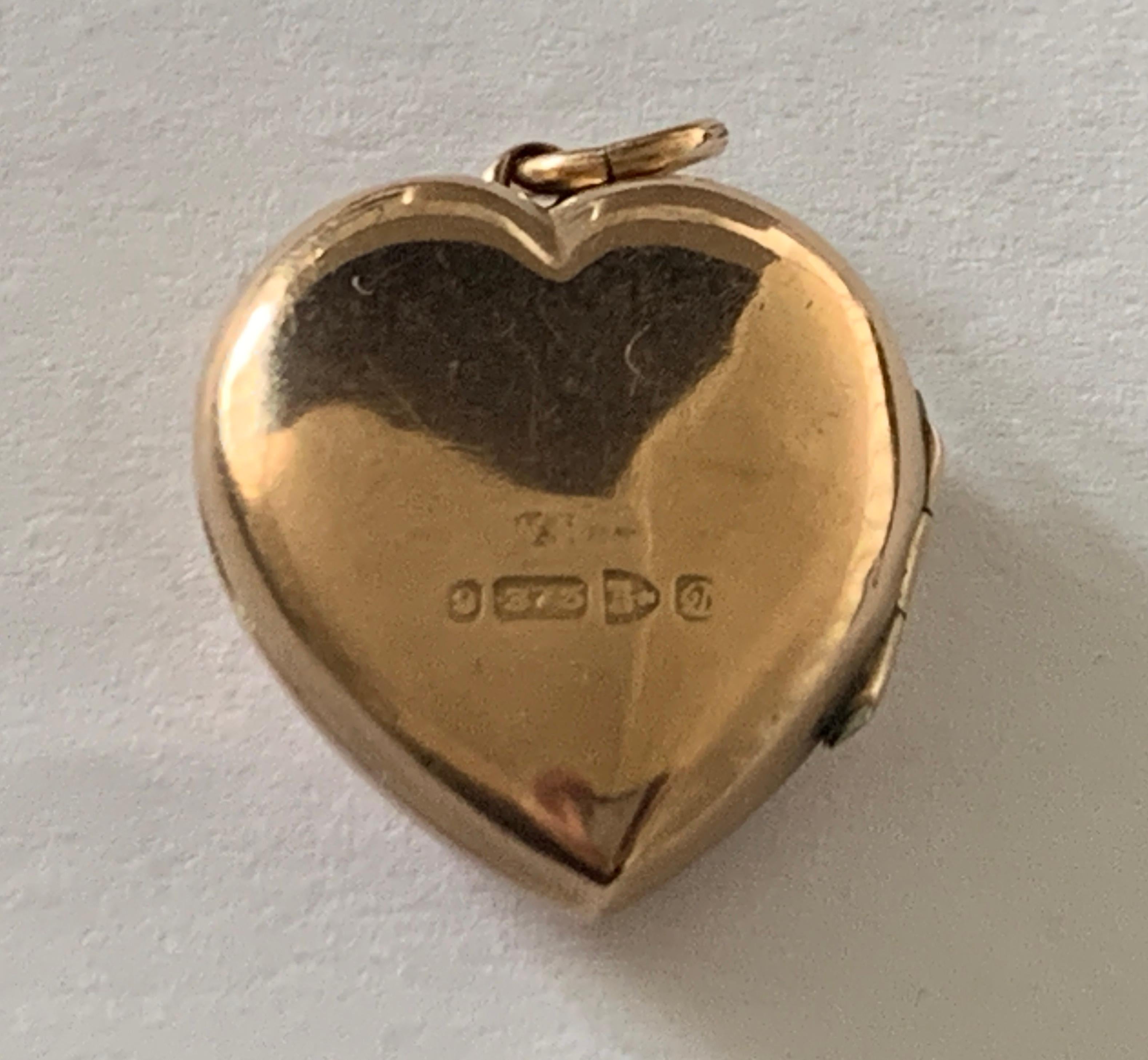 Edwardianisches Herzschloss aus Gold – gestempelt 1