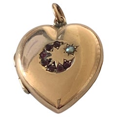 Gold Edwardian Heart Locket - Hallmarked