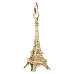 Gold Eiffel Tower Charm, Vintage Eiffel Tower Charm, Paris Charm, French Charm