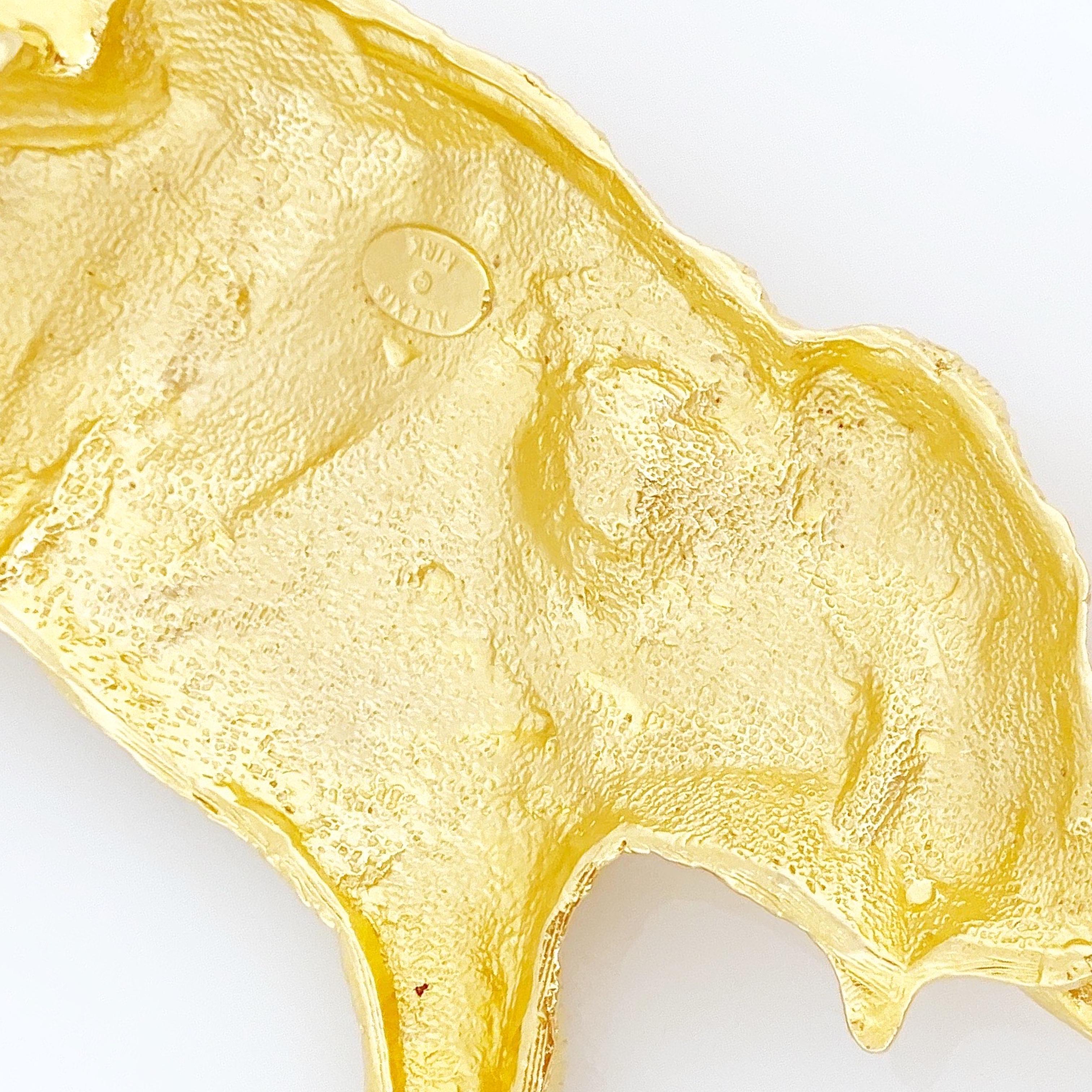 Goldgoldene Elefantenfigur-Gürtelschnalle von Alexis Kirk, 1980er Jahre 1