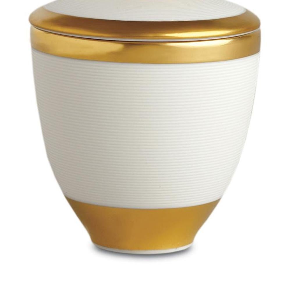 Portoghese Scatola per candele Gold Elephant White in vendita