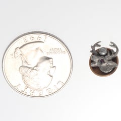 Gold Elk Lapel Brooch