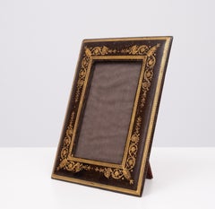 Gold embossed Leather Picture frame France 1920s