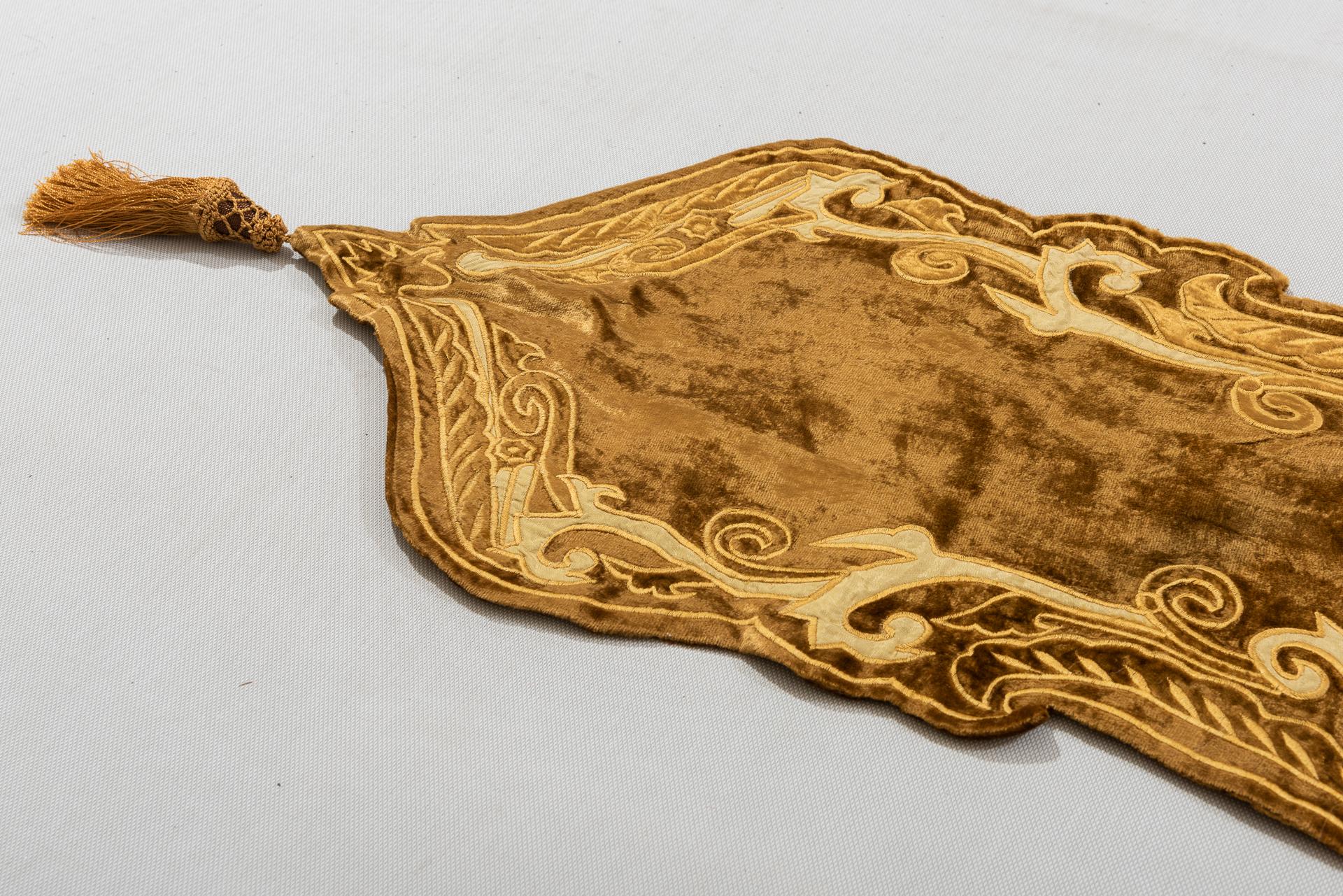 Gold Embroidered Strip For Sale 1