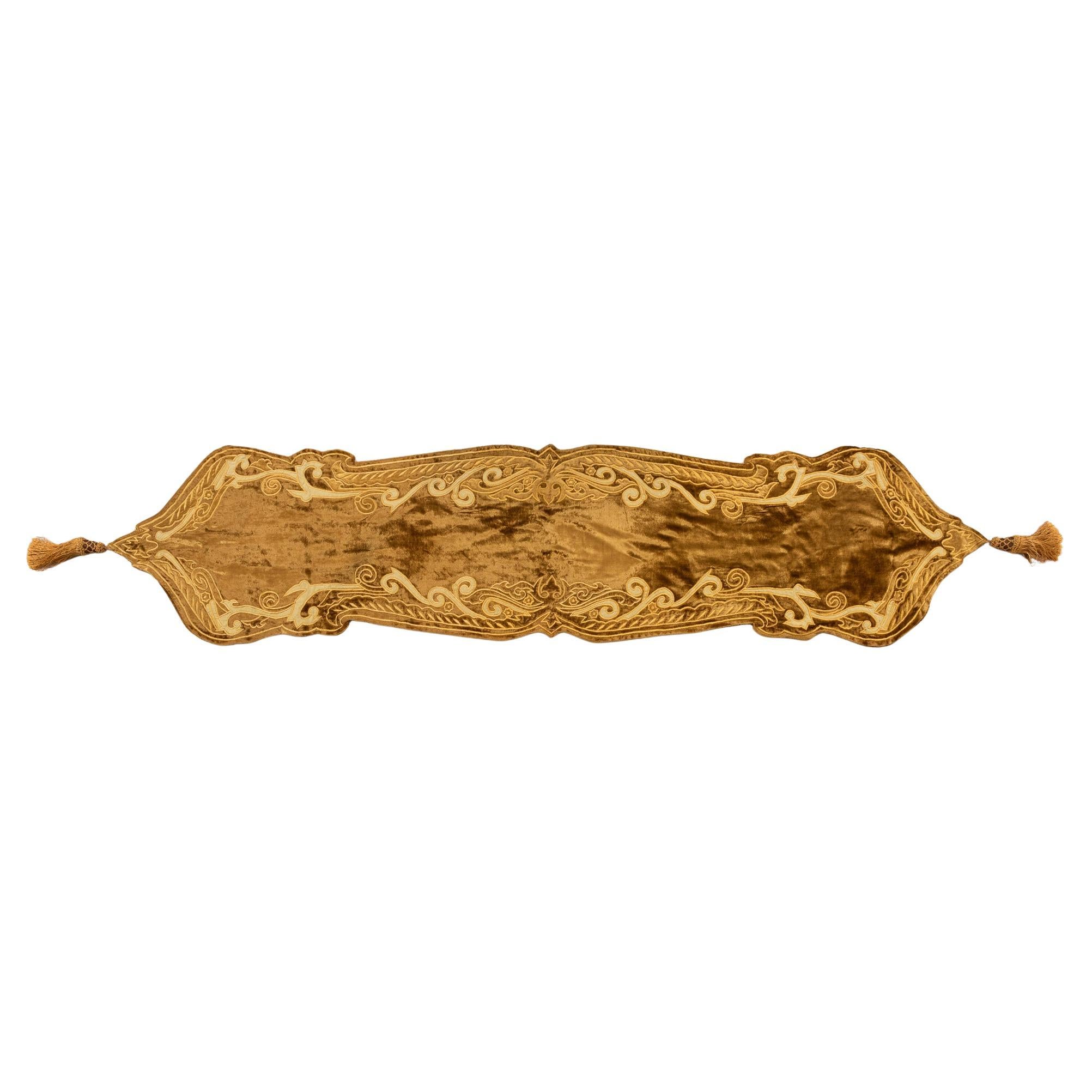 Gold Embroidered Strip For Sale