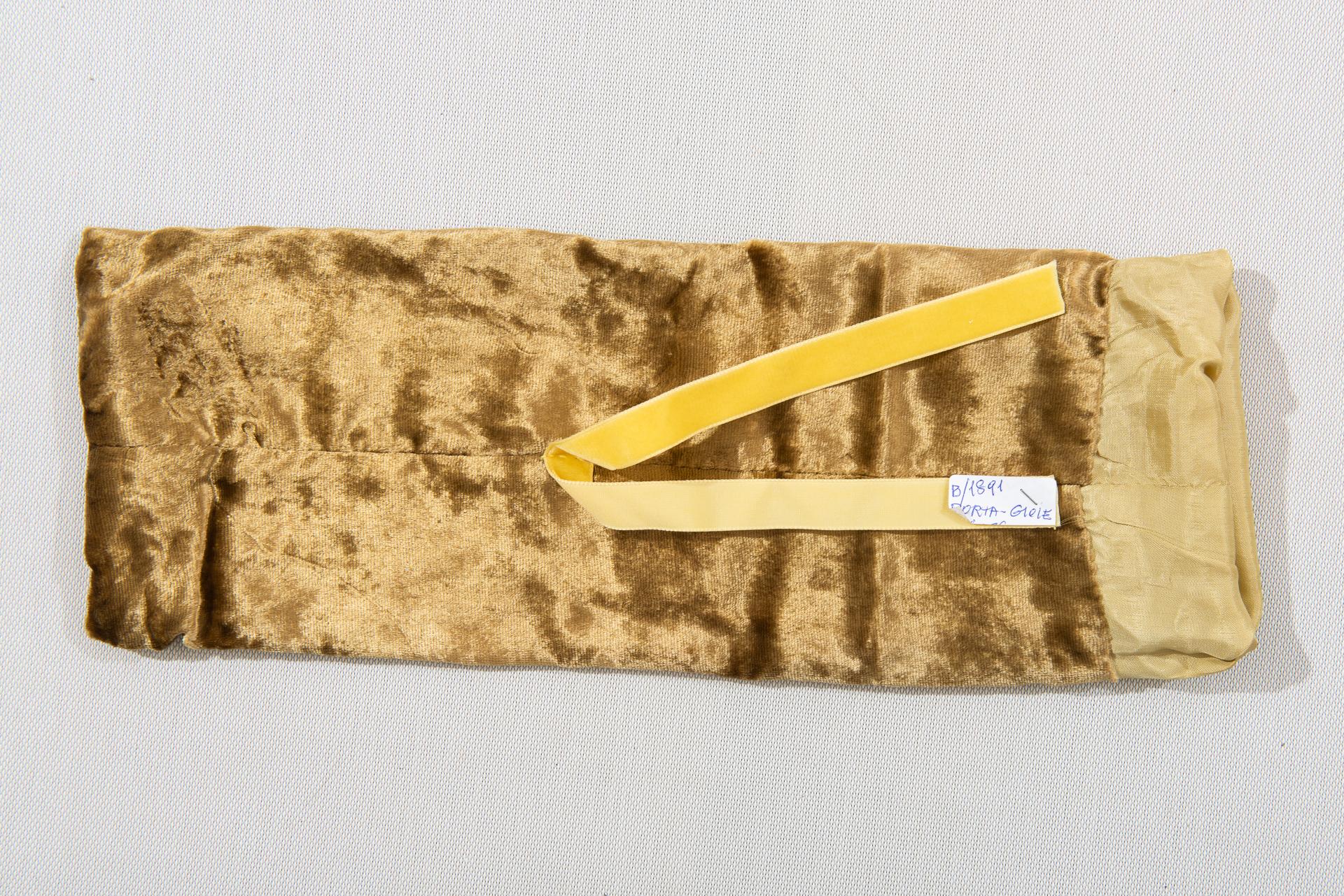 Gold Embroidered Velvet Stripe For Sale 7